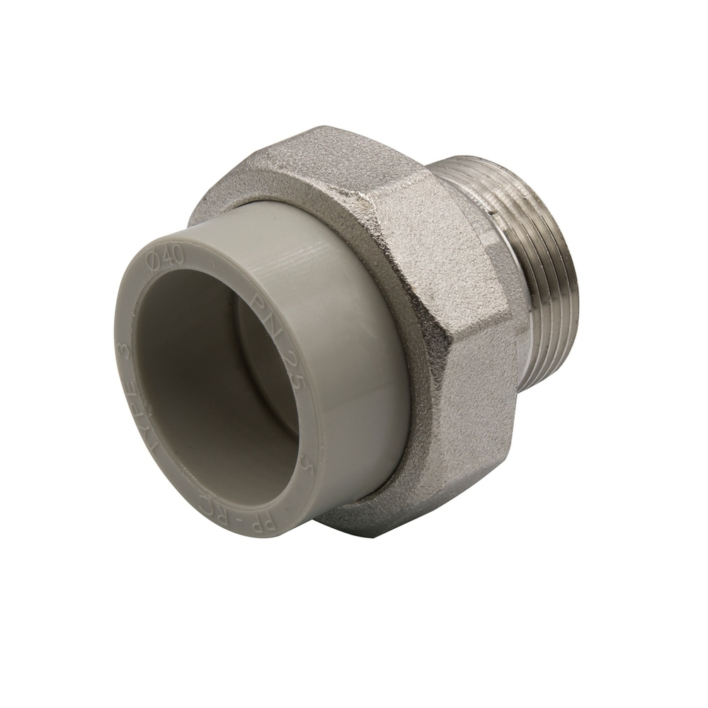Муфта комб. разъемная, нар 40х1 1/4" EVER® СЕРЫЙ (Россия)