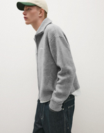 Мужской вязаный кардиган boxy fit на молнии - BERSHKA