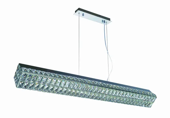 Люстра подвесная светодиодная NewRgy 2809R/49W CHROME+CLEAR, 49 Вт, хромированная и прозрачная