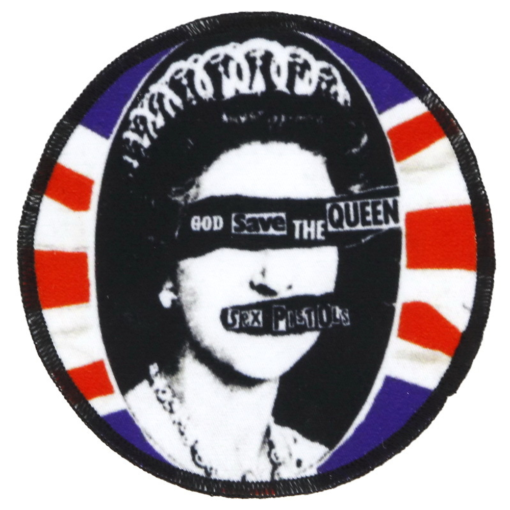 Нашивка круглая Sex Pistols God Save The Queen (021)