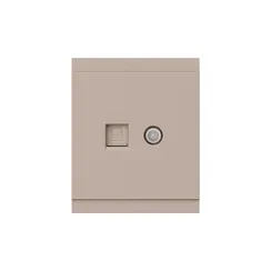 Розетка TV+RJ45 Cat 6 KRANZ Sete Кашемир KR-79-0721-2