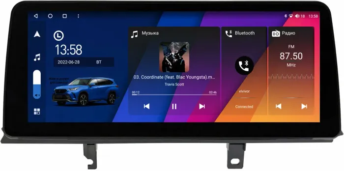 Магнитола для BMW 3-серия F30 2011-2020 - Canbox H-Line 3013 монитор 12.3" QLED в стиле BMW на Android 10, Быстрая, ТОП-процессор, CarPlay, 4G SIM-слот