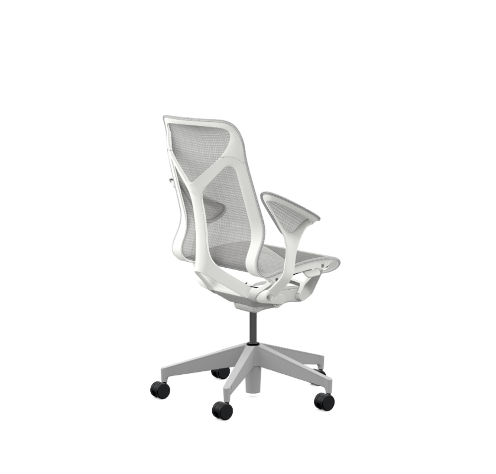 Кресло Herman Miller Cosm, средняя спинка, цвет Mineral, подлокотники «лепестки» (Leaf)