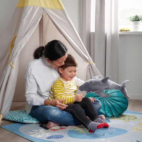 Мягкая игрушка IKEA BLAVINGAD (БЛАВИНГАД), Дельфин, 50 см