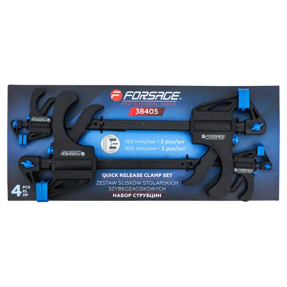 Набор струбцин 4пр. Forsage F-38405
