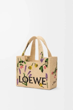 Loewe Маленькая сумка-тоут Font из рафии, натуральный