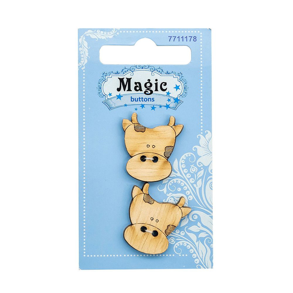Украшения декоративные: пуговицы Корова, 2 шт, Magic Buttons LW771-V45