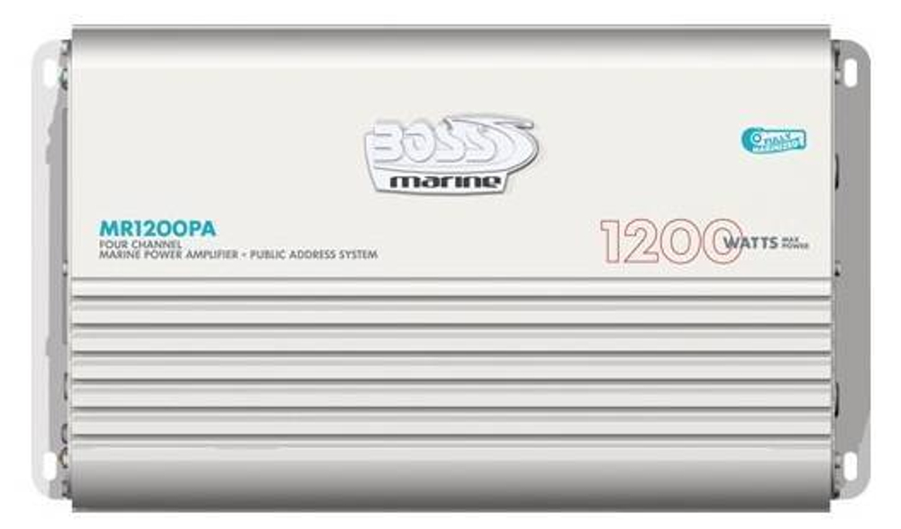 Усилитель с системой оповещения Boss Audio MR1200PA, 1200 Вт, 4 канала