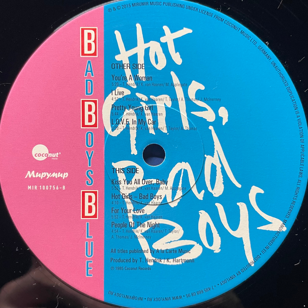 Bad Boys Blue ‎– Hot Girls, Bad Boys (Россия 2015г.)