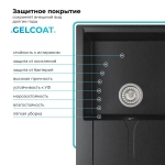 Мойка POLYGRAN GALS-760 черный № 16, смеситель SKS5 черный №16