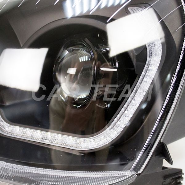 Фары Лада Приора передние в стиле BMW (ver.2) с би линзой без ангельских глазок и плавающими поворотниками , черная маска