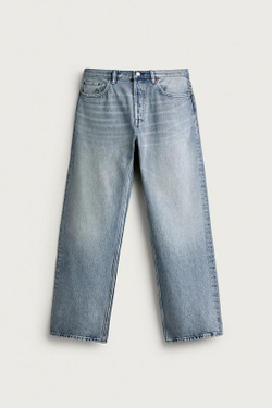 ZARA ДЖИНСЫ STRAIGHT FIT УДЛИНЕННЫЕ, СИНИЙ