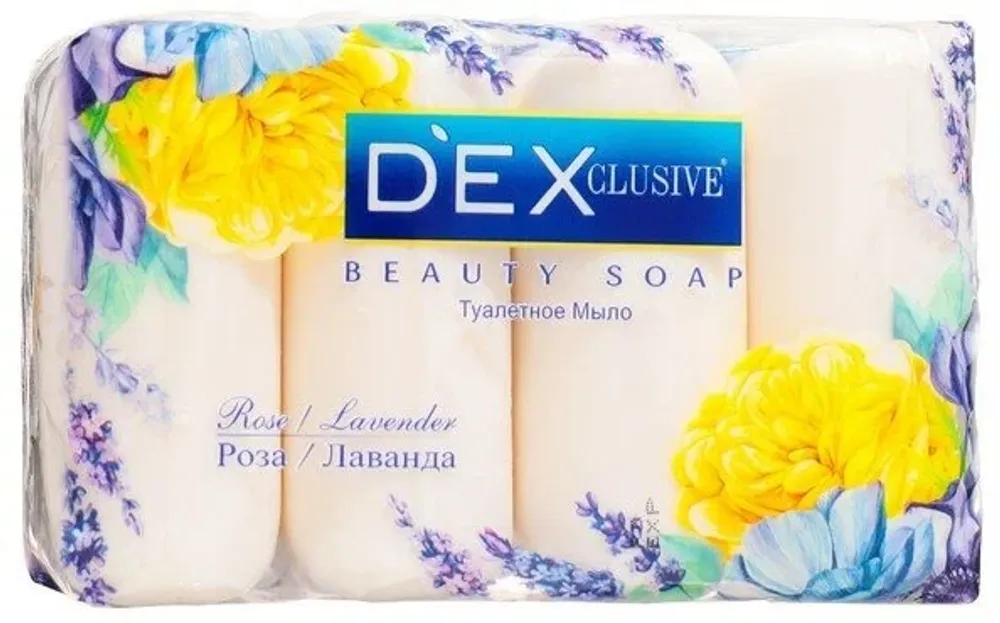 Туалетное мыло Dex clusive роза/лаванда 85г