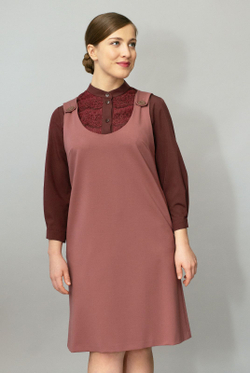 Трикотажный сарафан Mila Bezgerts 3514АЕ, цвет Коричневый, размер 52-164