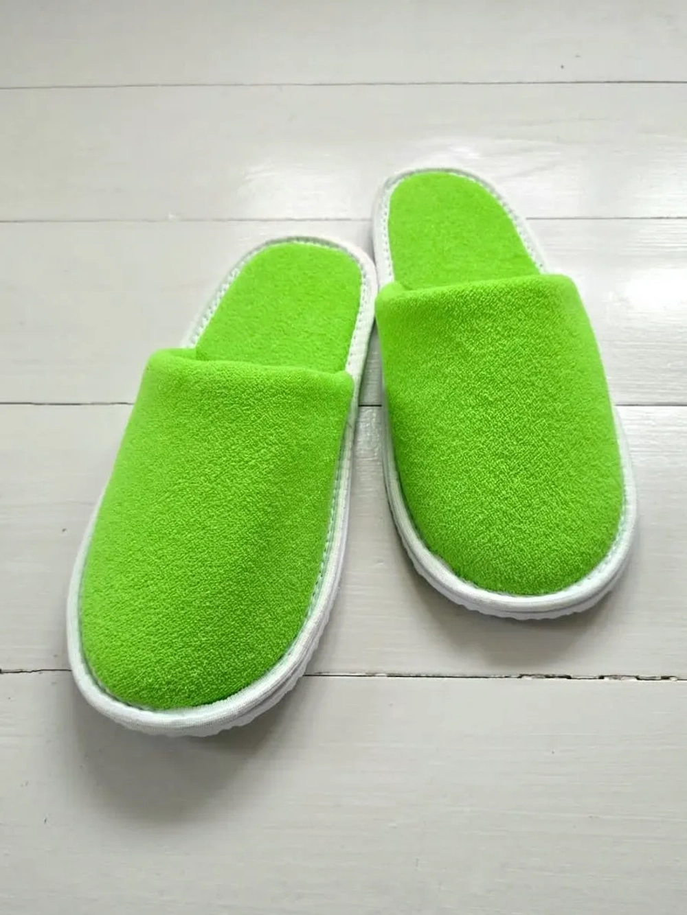 Тапочки махровые Весенняя трава