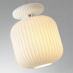 5042/1C PENDANT ODL24 373 белый/белый/металл/стекло/эко.кожа Подвес E27 1*60W JUGI