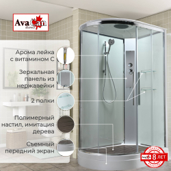 Душевая кабина AvaCan (АваКан) EM2811RT стандартная прозрачная