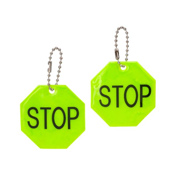 Светоотражающий элемент Стоп (Stop) ⌀5 см, цв. жёлтый, 2 шт