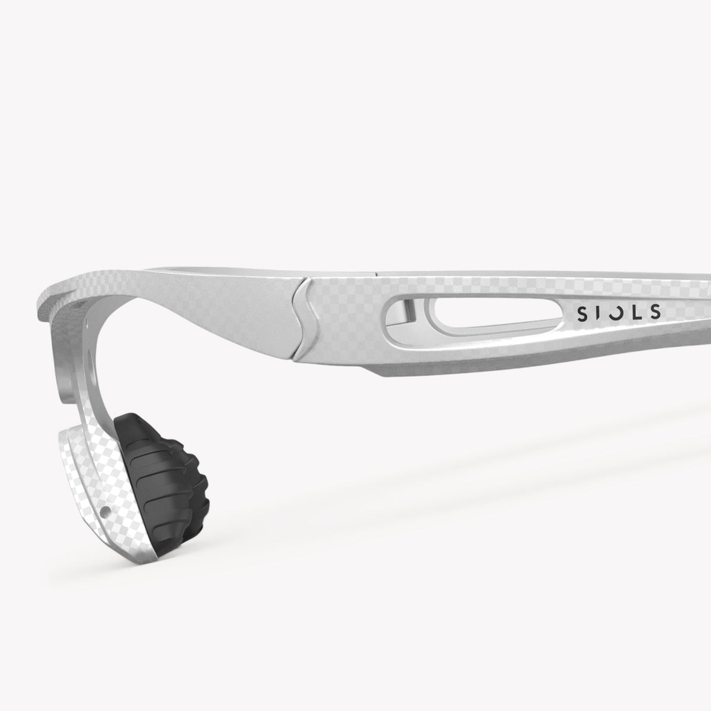 Спортивные очки c диоптриями Siols / Adapter Dark Pebble / Blue Mirror / Frame Carbon Silver