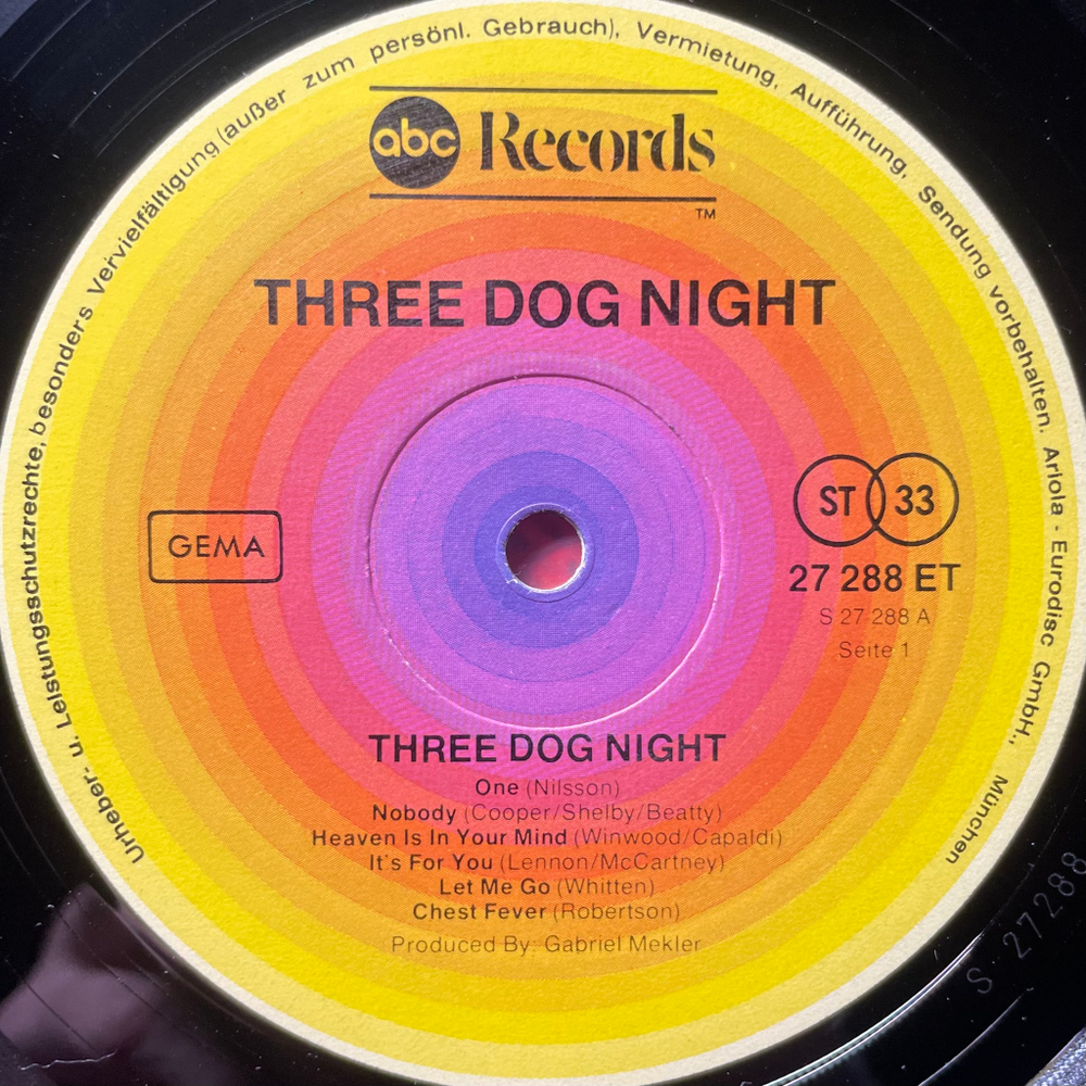 Three Dog Night ‎– One (Германия 1976г.)