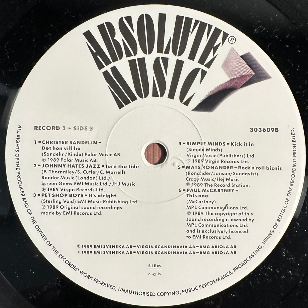 Сборник Absolute Music 7 2LP (Швеция 1989г.)