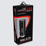 Автомобильное зарядное устройство WALKER WCR-23, 2.4А, 12Вт, USBx1, C 3.0, серебряное