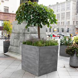 Кашпо CYLINDER XL CONCRETE GREY LIGHT D70 H80
