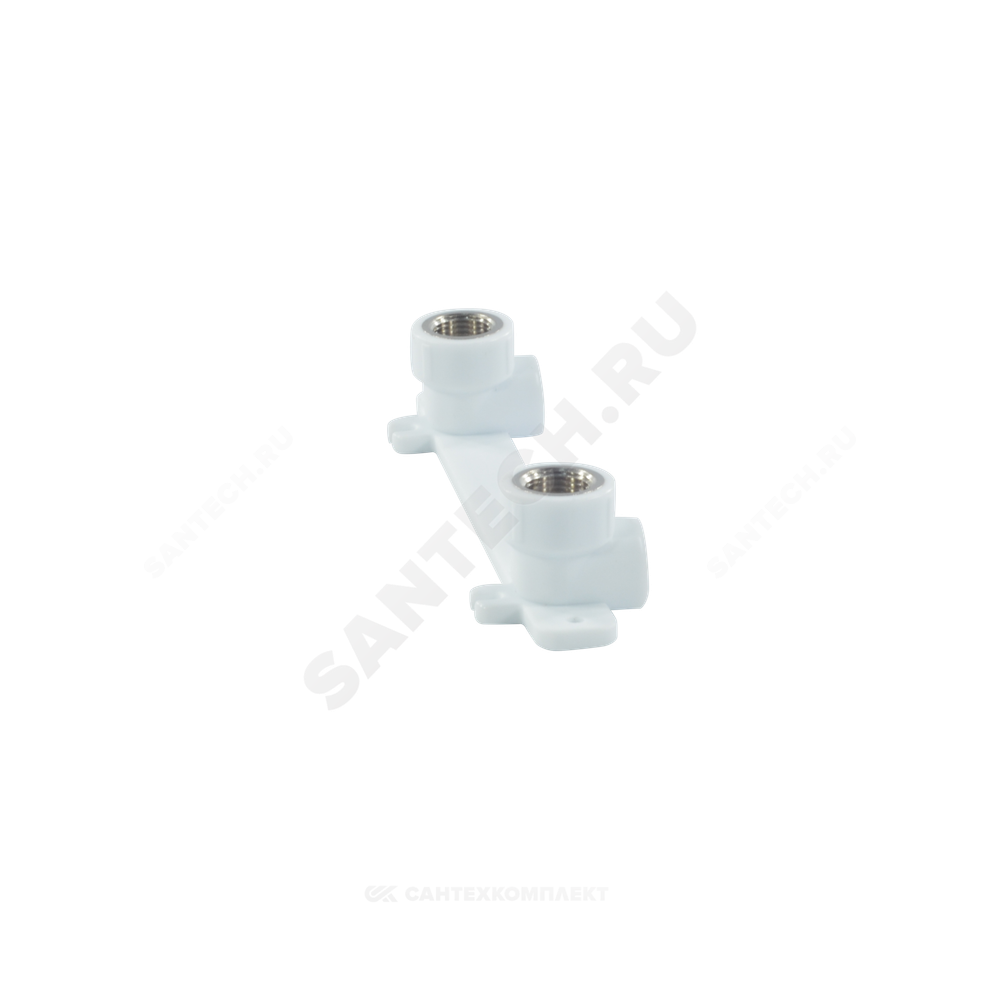 Планка монтажная PP-R белая Дн 25х1/2" ВР под смеситель с водорозетками VALFEX 10124025