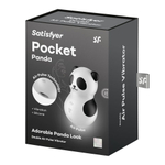 Вакуумный клиторальный массажер Pocket Panda (Цвет: белый с черным)