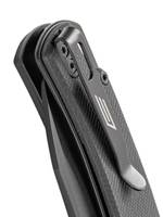 Нож складной GhostBlade Polter, сталь D2, 58-62 HRC, Spear-point, рукоять G10 чёрная, замок Liner lock, флиппер, 107 г