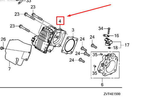16400-ZVT-003 THROTTLE BODY, ELECTRONIC CONTROL (GMK3A)