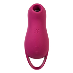 Малиновый вакуум-волновой стимулятор клитора с вибрацией 13,9см Satisfyer Pocket Pro 1