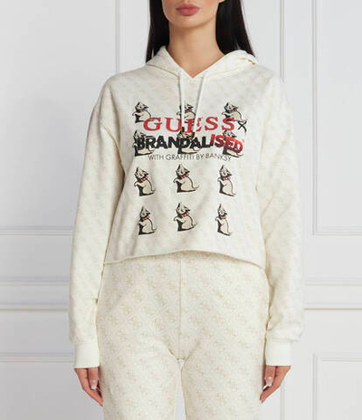 Худи xbrandalised LOGO KITTY GUESS - кремовый (W3BQ04 K9R31)