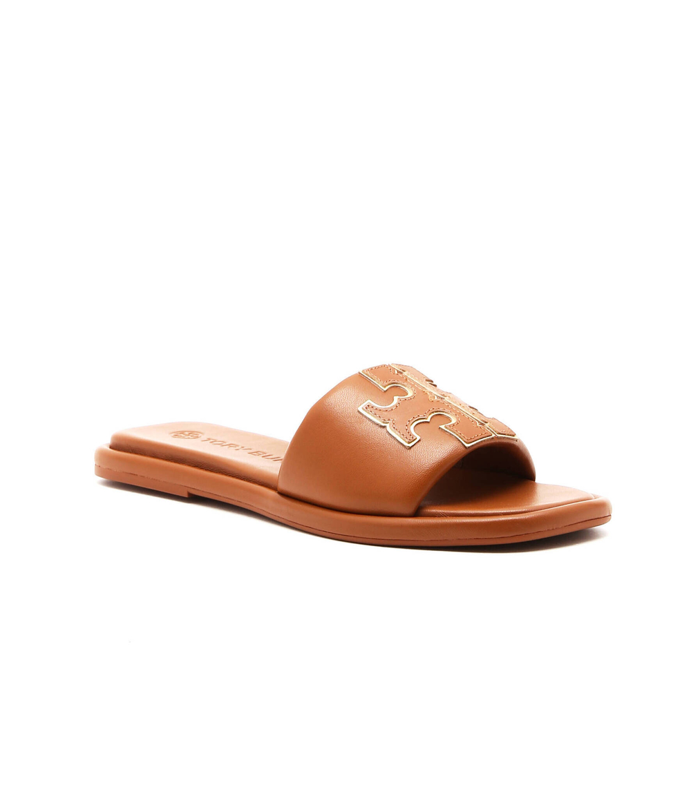 Кожаные шлепанцы TORY BURCH - светло-коричневый(79985)