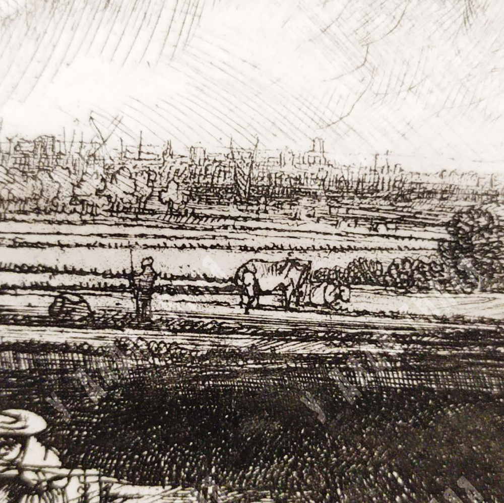 [Гравюра Рейха] Рембрандт. Три дерева. Гелиогравюра. До 1927 г.
