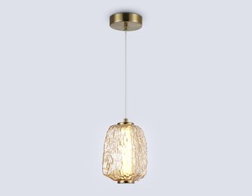 Подвесной светодиодный светильник LED 8W 3000K LH30101 SB/TI бронза/янтарь High Light Crystal Ambrella