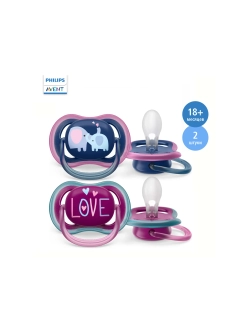 Пустышка Philips Avent силикон ортодонтическая от 18 мес. 2 шт. SCF 349/22