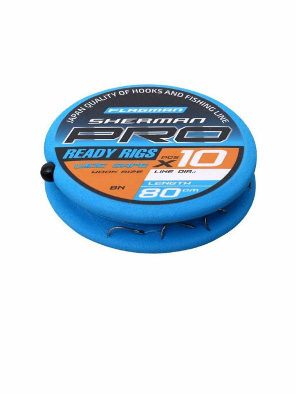 FLAGMAN Поводок готовый Sherman Pro Wide Gape Ready Rigs №14 d0,128мм 80см 10шт