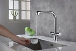 Timo 2346/00F Saona Смеситель для кухни 286 мм, CoolStart, под питьевую воду, выдвижной Г излив