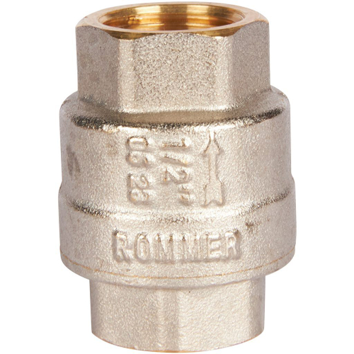 RVC-0002-000015 ROMMER 1/2  Клапан обратный пружинный муфтовый с пластиковым седлом