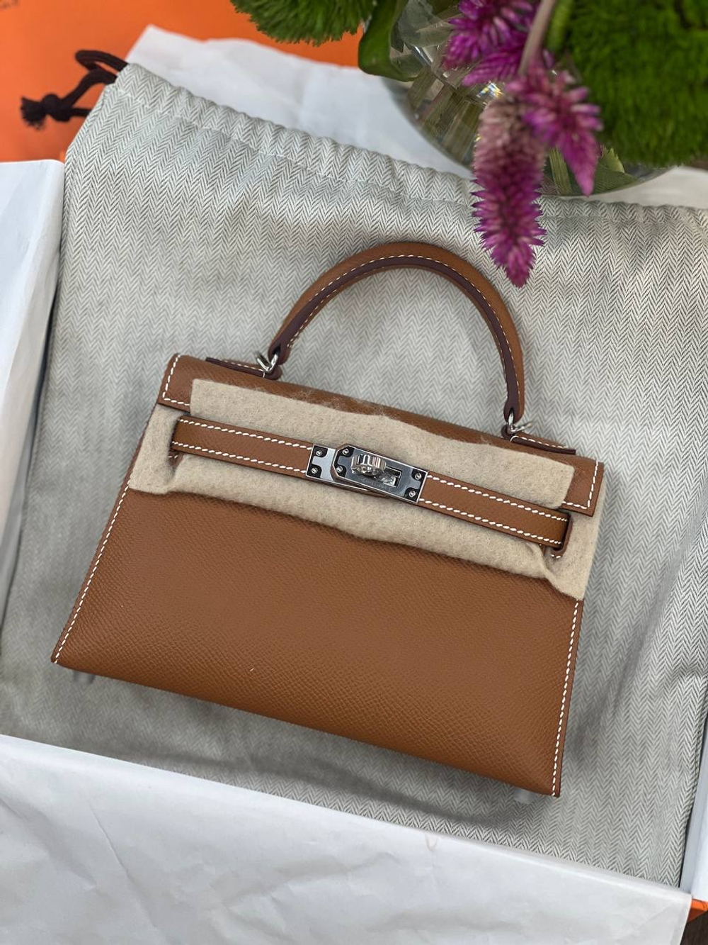 Сумка Hermes Kelly Mini Epsom ручной шов