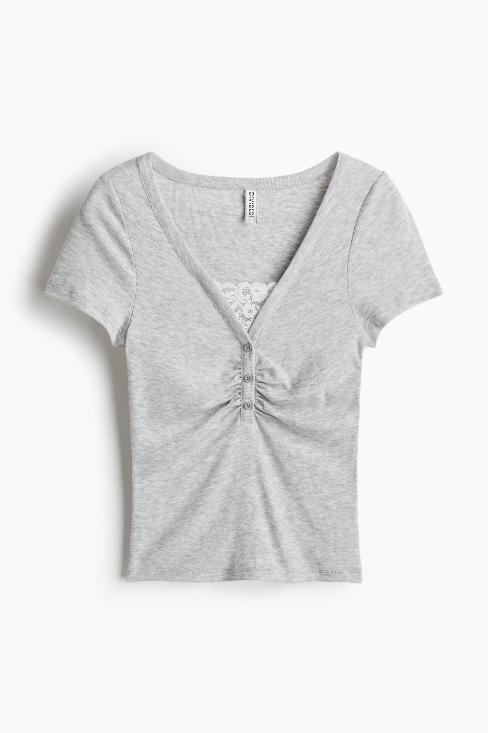 Топ с кружевными вставками - H&M