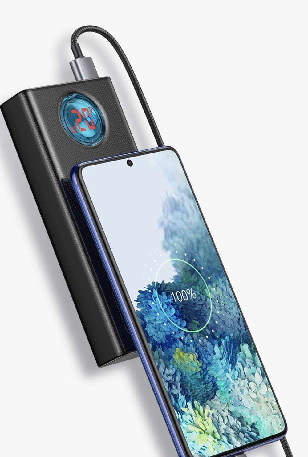 Внешний аккумулятор повербанк белый Power Bank 30000mAh 65W BASEUS