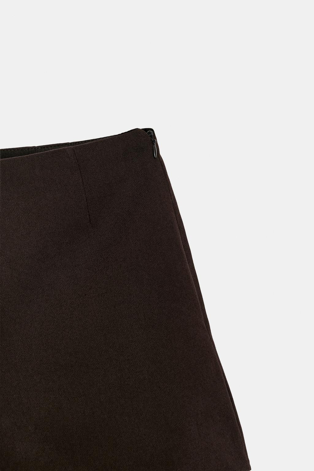 ZARA ШОРТЫ С ВЫСОКОЙ ПОСАДКОЙ, ТЕМНО-КОРИЧНЕВЫЙ