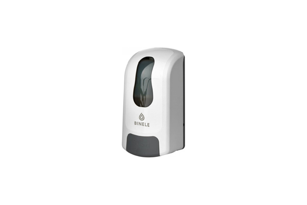 Диспенсер для мыла-пены BINELE Professional наливной,DF01RW 1л. белый 00570