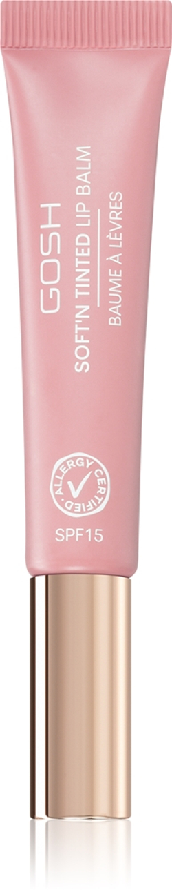Gosh Soft`n Tinted - Тонирующий бальзам для губ SPF 15 оттенок 004 Vintage Rose, 8 ml