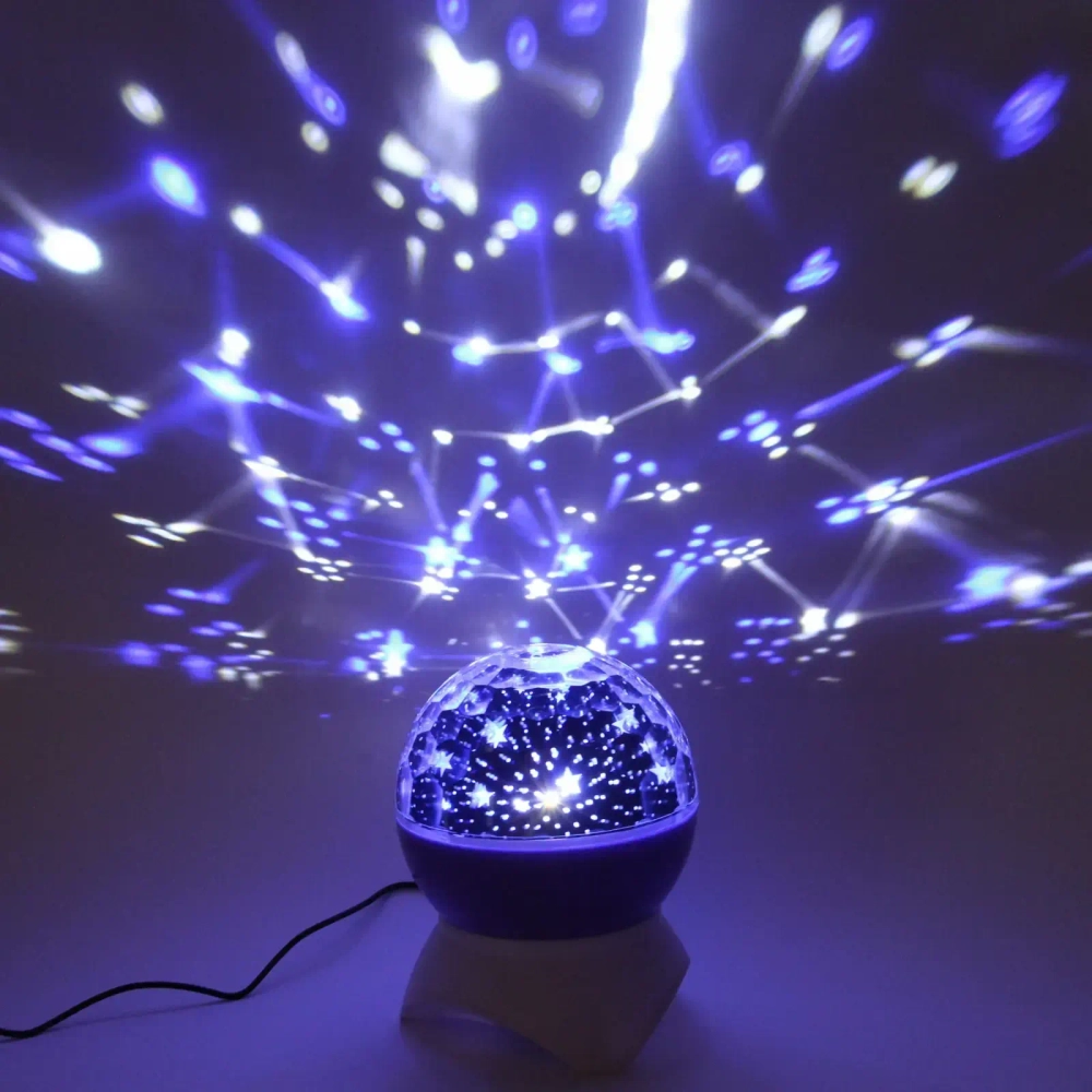 Диско-шар «Double Magic» (в комплекте 2 плафона - диско, звездное небо), Bluetooth, авторежим, USB, в ассортименте (220V)