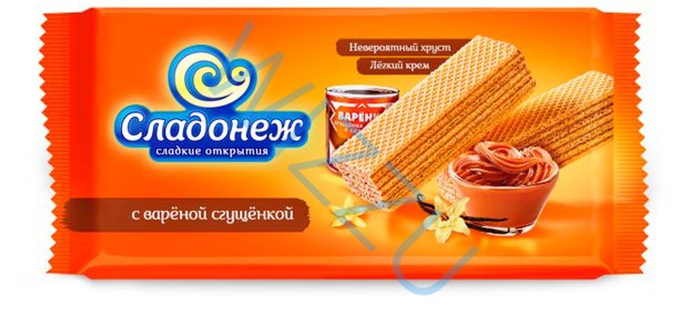 Вафли Сладонеж с вареной сгущенкой, 170 г