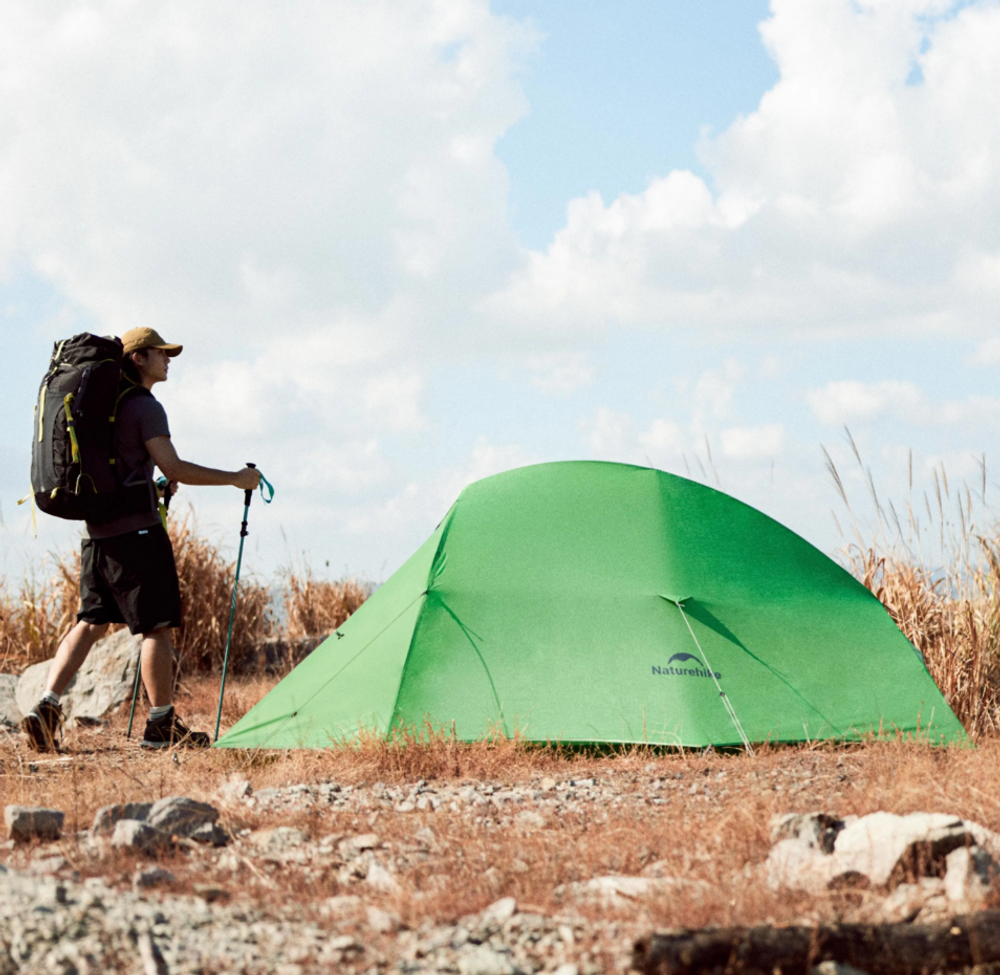 Палатка Naturehike Cloud Up Base 1-местная, алюминиевый каркас, сверхлегкая, зеленая, CNK2450WS032-1BGR