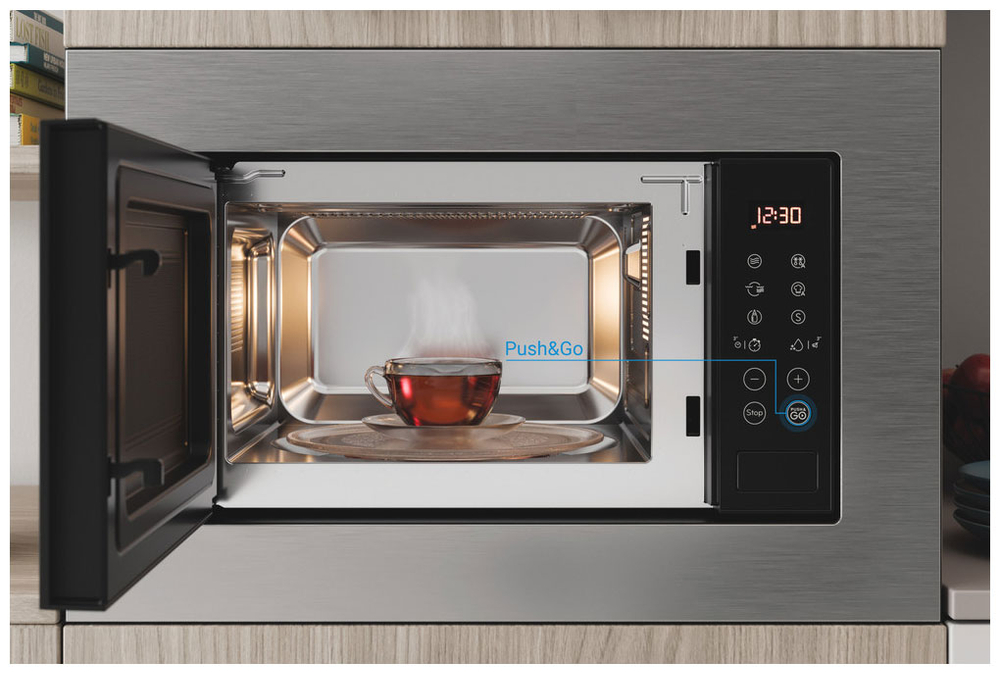Встраиваемая микроволновая печь СВЧ Indesit MWI 120 GX, нержавеющая сталь